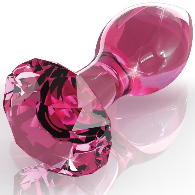 Plug anal verre soufflé rose à facettes — ICICLES N.79 · Icicles · Plugs