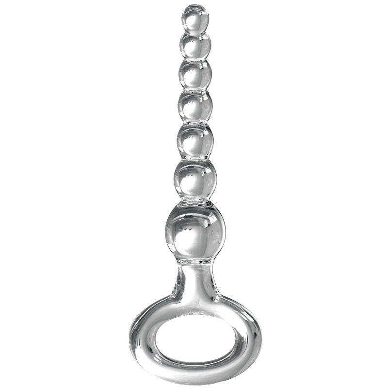 Masseur anal verre à perles graduées 16,5 cm — N.67 · Icicles · Plugs