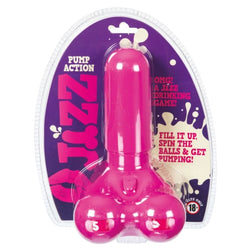 Jeu à boire Jizz avec pompe pénis rose — vue de profil