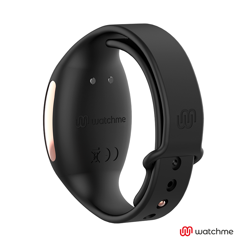 Montre télécommande sans fil noir et cuivre — vue de profil