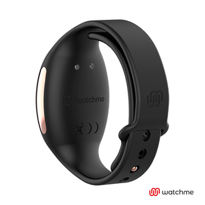 Montre télécommande sans fil noir et cuivre — vue de profil