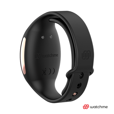 Montre télécommande sans fil noir et cuivre — vue de profil