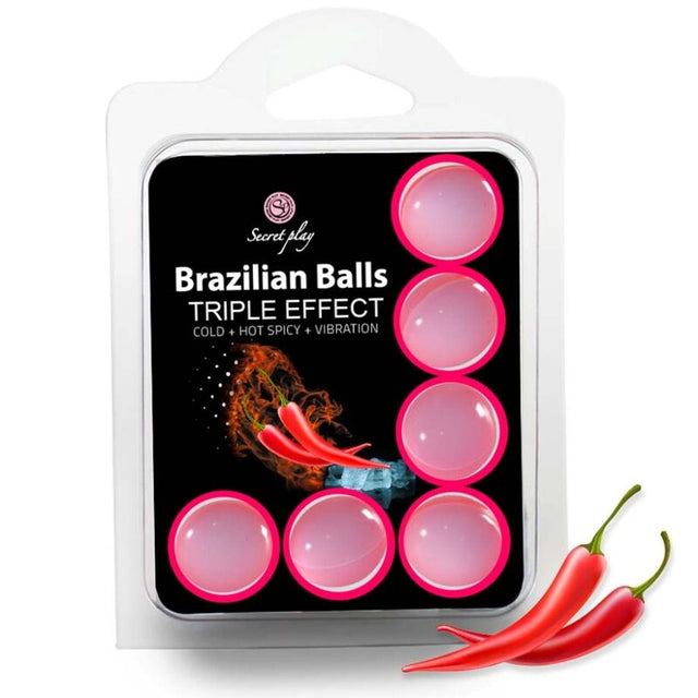 SECRETPLAY SET 6 BALLES BRESILIENNES TRIPLE EFFET