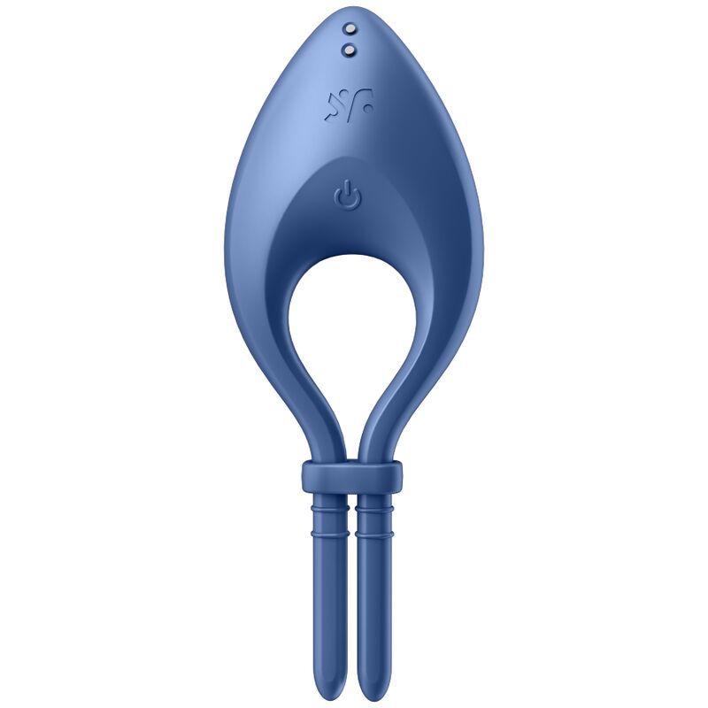 SATISFYER APPLICATION BULLSEYE RING VIBRATOR BLEU
