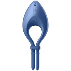 SATISFYER APPLICATION BULLSEYE RING VIBRATOR BLEU
