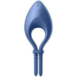 SATISFYER APPLICATION BULLSEYE RING VIBRATOR BLEU