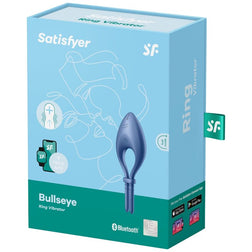 SATISFYER APPLICATION BULLSEYE RING VIBRATOR BLEU