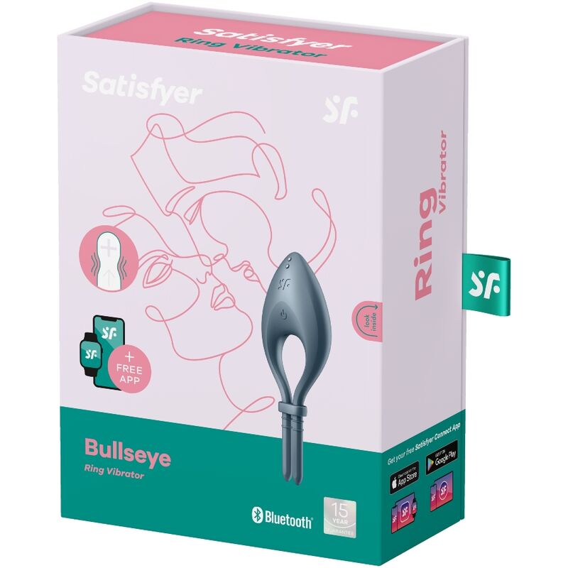 SATISFYER APPLICATION BULLSEYE RING VIBRATOR GRIS