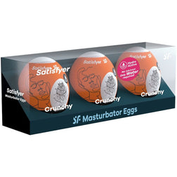 SATISFYER 3 OEUFS MASTURBATEURS NAUGHTY SAVAGE CRUNCHY