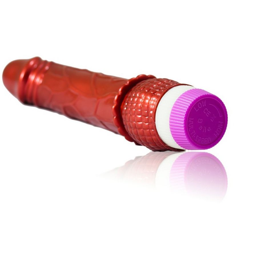 BAILE VIBRATEUR REALISTE ROUGE 23 CM