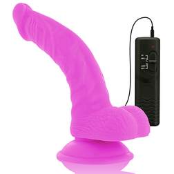 Gode vibrant réaliste courbé 21,5 cm avec télécommande