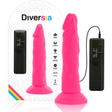 DIVERSIA DILDO SOUPLE AVEC VIBRATION ROSE 23 CM O 43 CM