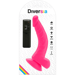 Gode réaliste Vibrant courbé 21,5 cm rose - vue arrière produit