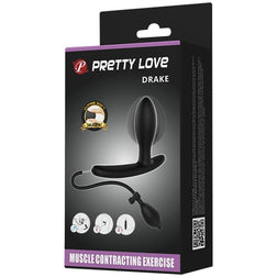 Plug anal gonflable avec pompe manuelle — vue de profil