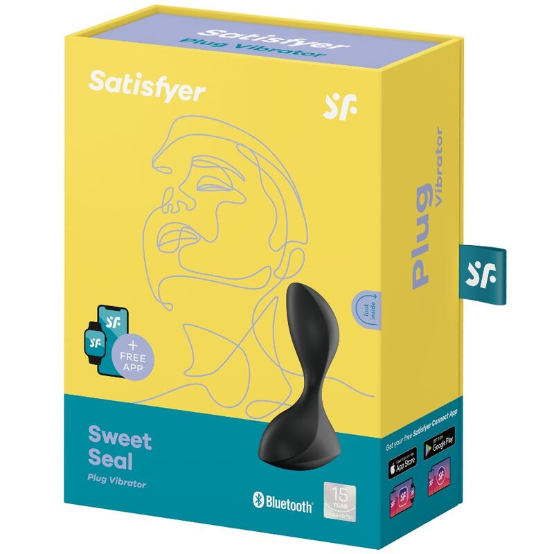SATISFYER APPLICATION DE PLUG VIBRANT SWEET SEAL NOIR