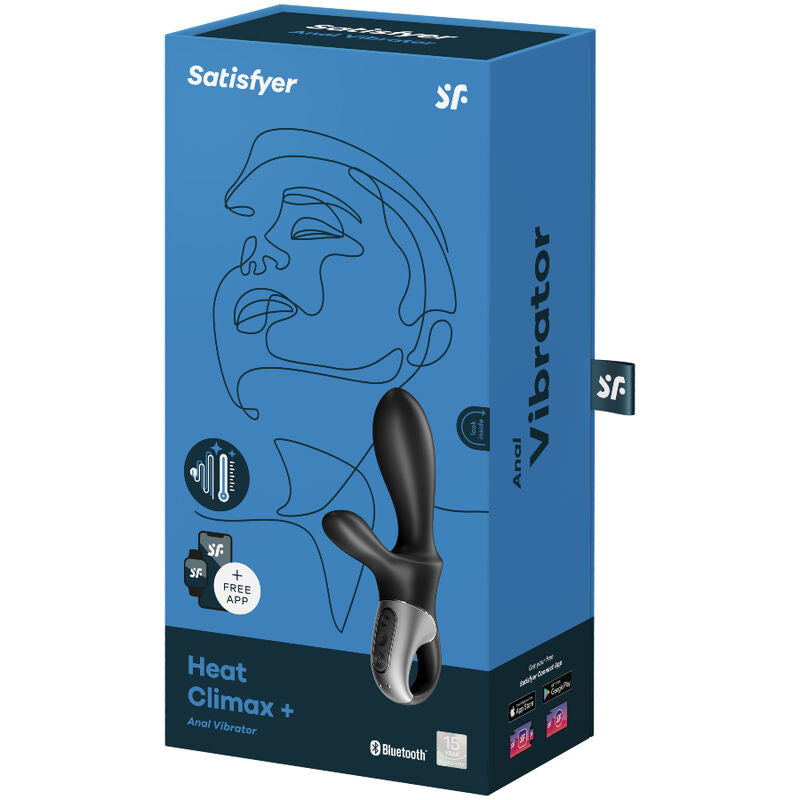 SATISFYER APPLICATION HEAT CLIMAX VIBRATEUR ANAL NOIR