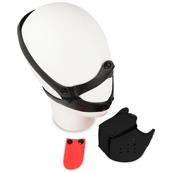 Demi-masque puppy néoprène avec langue rouge — vue 3