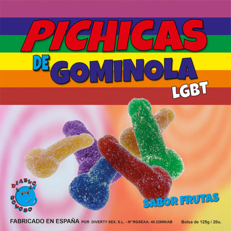 PRIDE FRUITS DE PENIS GUMMY AVEC SUCRE LGBT