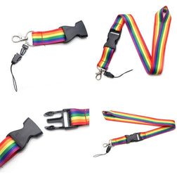 Tour de cou Pride mousqueton - vue produit de profil