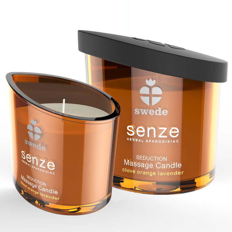 SWEDE BOUGIE DE MASSAGE SEDUCTION SENZE GIROFLE ORANGE LAVANDE