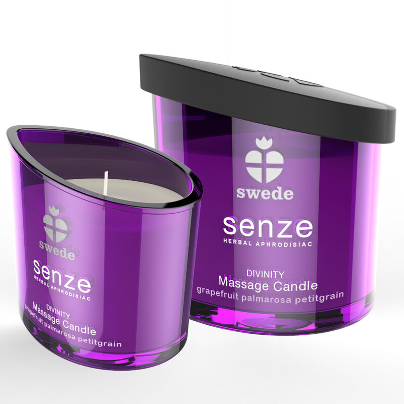 SWEDE BOUGIE DE MASSAGE SENZE DIVINITY PAMPLEMOUSSE PALMAROSA PETITGRAIN