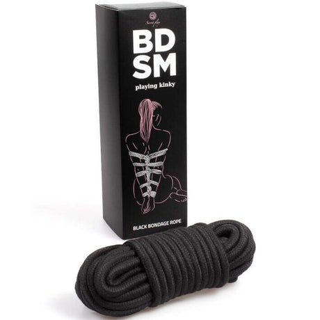 Bdsm Corde de bondage shibari en coton noir 10 m pour ton plaisir