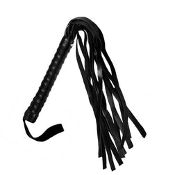 Fouet flogger léger en simili-cuir noir 44 cm — SecretPlay — vue 3