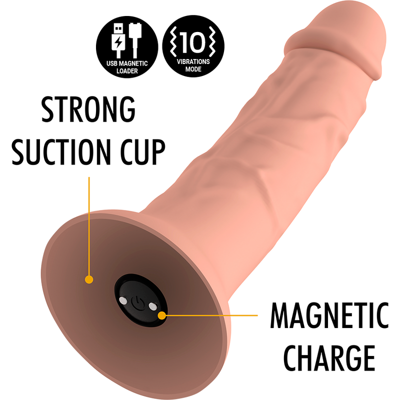 Asher Original S Rechargeable Silicone Vibrating Dildo, 18 cm — image 3