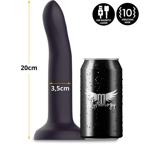 Gode fantasy thermochromique vibrant 20 cm silicone — vue de profil