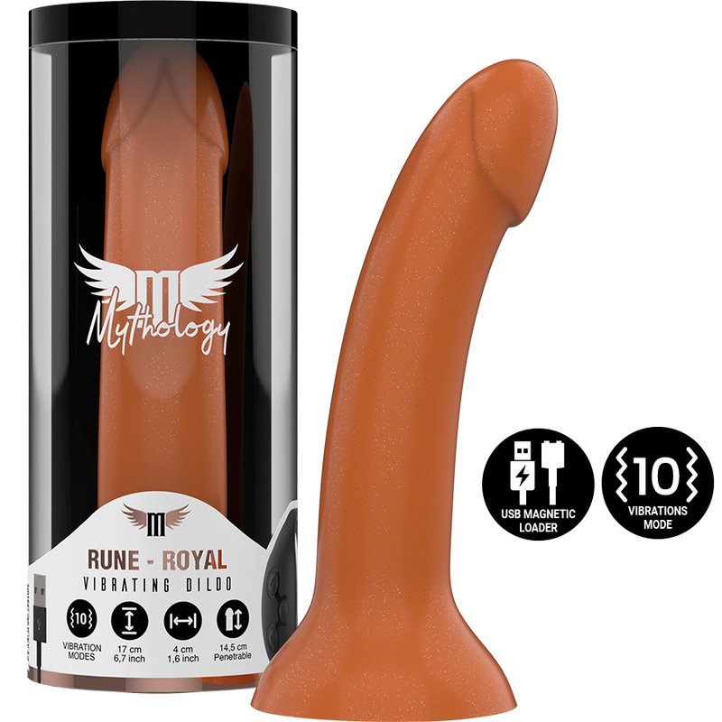 Gode vibrant semi réalise silicone ventouse 17 cm — Rune Royal M · Mythology Fantasy Dildo · -Télécommande