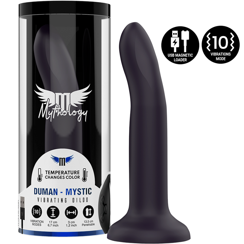 Gode fantasy thermochromique vibrant 17 cm silicone — Duman Mystic M · Mythology Fantasy Dildo · -Télécommande