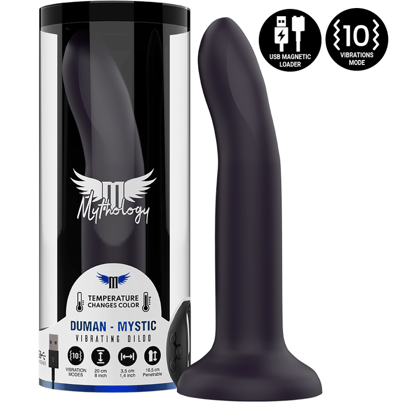 Gode fantasy thermochromique vibrant 20 cm silicone — Duman Mystic L · Mythology Fantasy Dildo · -Télécommande