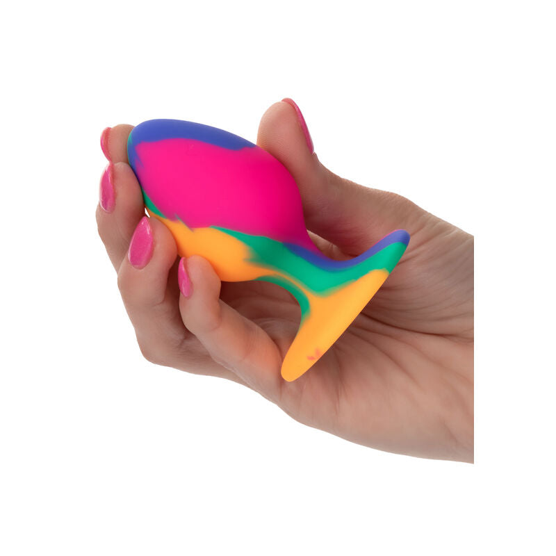 Plug silicone tie-dye taille M avec ventouse — emballage