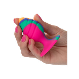 Plug silicone swirl taille M avec ventouse — vue de profil