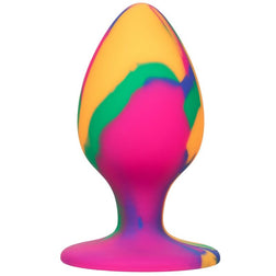 Calexotics Tie-Dye-Silikon-Analplug Größe L mit Saugnapf – Cheeky, aus Silikon, 9.0 cm, Vorderansicht