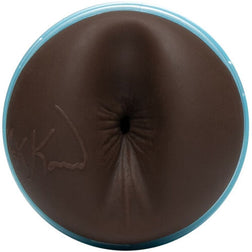 Close-up of the realistic opening of the flesh-coloured anus masturbator