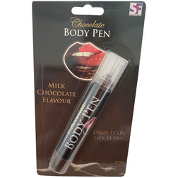 Stylo corporel chocolat Spencer & Fleetwood — vue de profil