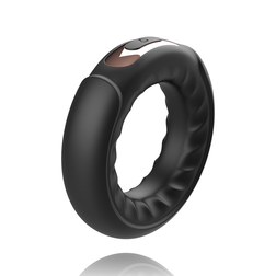 Cockring vibrant noir Adriano vu de trois quarts