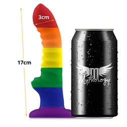 Gode silicone Pride à texture ondulée 17 cm — Colby