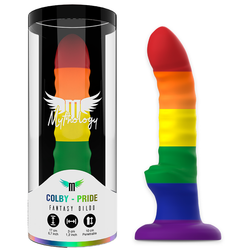 Gode silicone Pride à texture ondulée 17 cm — Colby — vue du produit