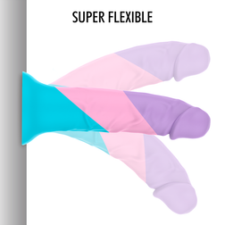 Gode réaliste silicone fantasy 18 cm tricolore — Asher