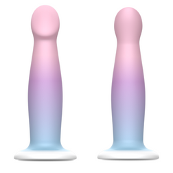 Gode silicone point P pastel dégradé 16,5 cm — Garrick Nayade