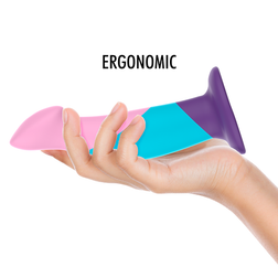 Gode silicone point P 16,5 cm pastel tricolore — Garrick
