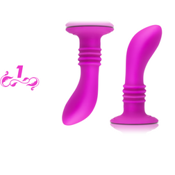 Plug 10 modes vibrants courbé prostate avec ventouse — Booty Passion — vue 3