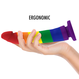 Gode silicone sans testicule Pride 20 cm — Devon