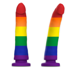Gode silicone sans testicule Pride 20 cm — Devon