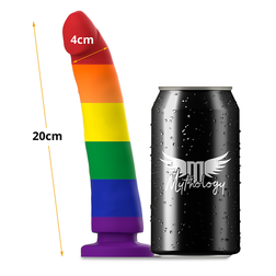 Gode silicone sans testicule Pride 20 cm — Devon