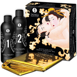 Kit massage nuru 4 litres avec drap doré — Melon Mangue