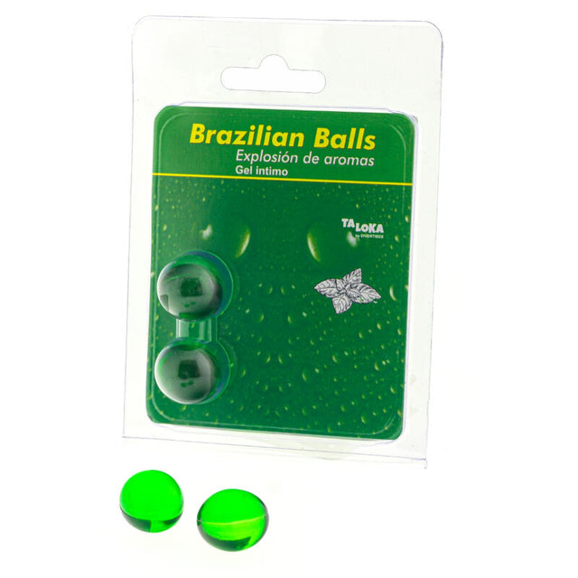 TALOKA - 2 BOULES BRÉSILIENNES GEL INTIME MENTHE · Taloka · Boules brésiliennes
