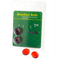 Boules brésiliennes duo fraise et chocolat, lot de 2 plaisir adulte